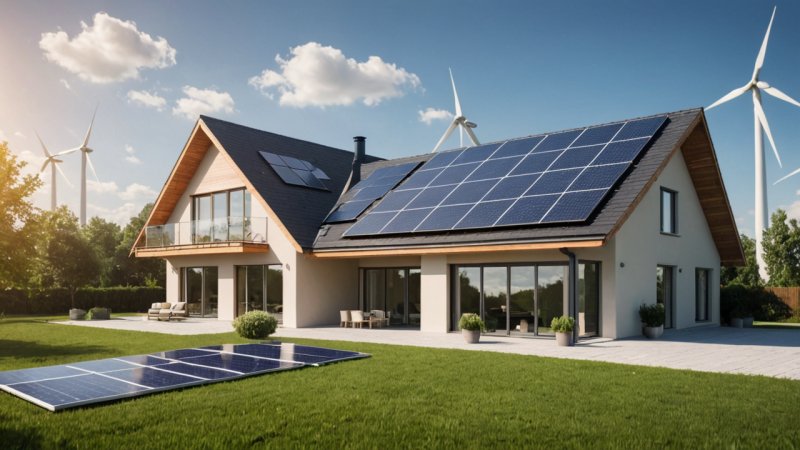 hållbar energi, förnybara källor, energieffektivitet, solpaneler, vindenergi, energikostnader, bostads värde