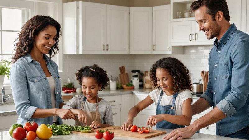 hälsosam livsstil, barn, familjevälbefinnande, kost, fysisk aktivitet, mental hälsa