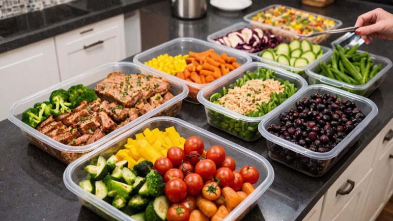 hälsosam matplanering, matlagning, familjemat, näringsrik mat, köksorganisation