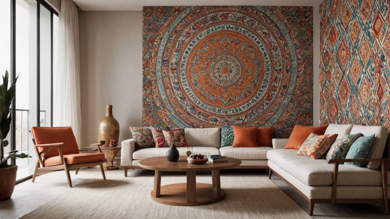 inredningsdesign, kulturell inspiration, heminredning, globala stilar, traditionell design, minimalism, färg, mönster