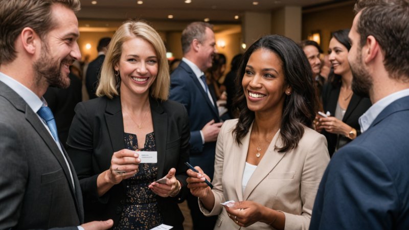 professionellt nätverkande, karriärutveckling, nätverksstrategier, LinkedIn, branschevenemang