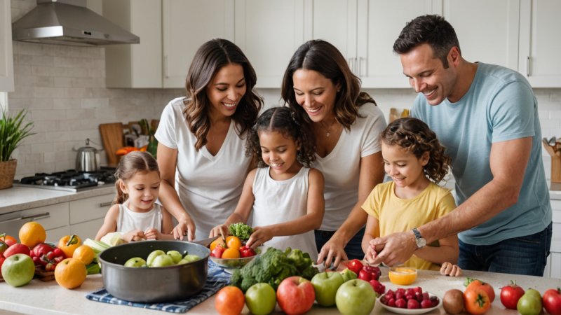 hälsosamma vanor, familjens välbefinnande, hälsosam kost, fysisk aktivitet, mental hälsa