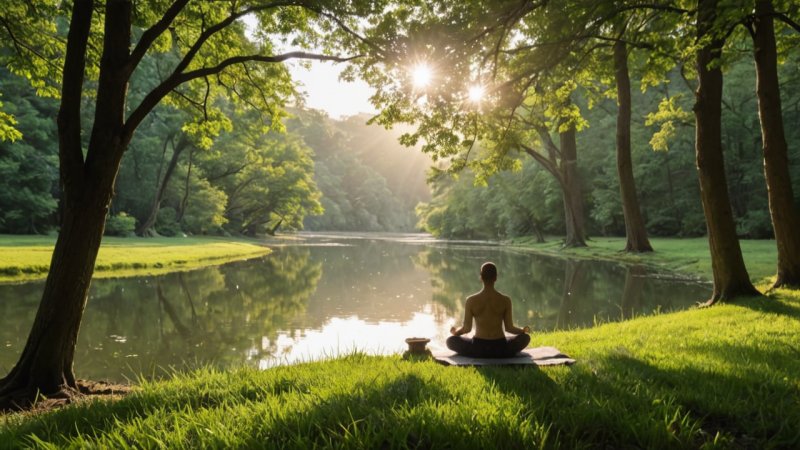 mindfulness, närvaro, lugn, meditation, stressreduktion, mental hälsa, naturpromenader, yoga