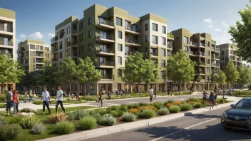 bostadsutveckling, hållbar stadsplanering, grönområden, energieffektivitet, gemenskapsengagemang